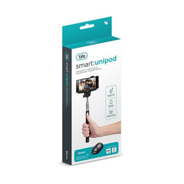 Selfie Stick 1LIFE Smart:unipod c/ comando Bluetooth