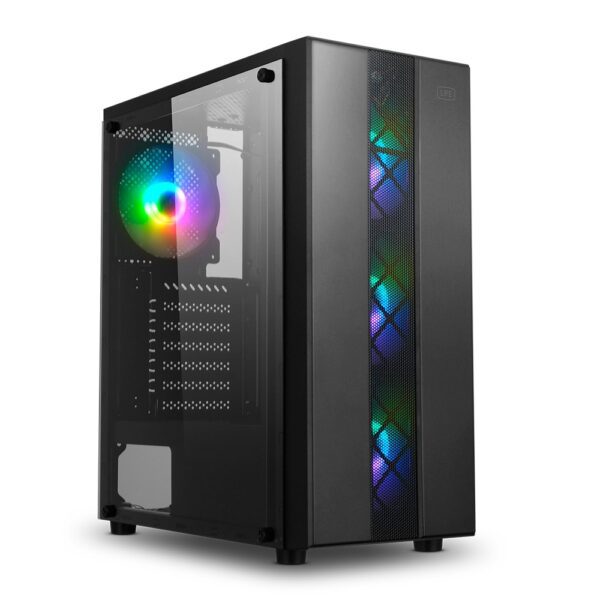 Caixa ATX 1LIFE c:ray RGB Vidro Temperado Preta