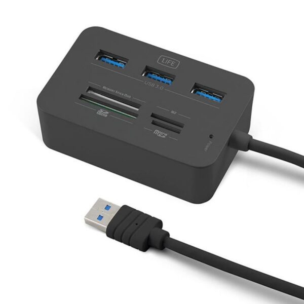 LEITOR DE CARTÕES 1LIFE cr:complete Card Reader+HUB USB 3.0 LEITOR DE CARTÕES 1LIFE cr:complete Card Reader+HUB USB 3.0