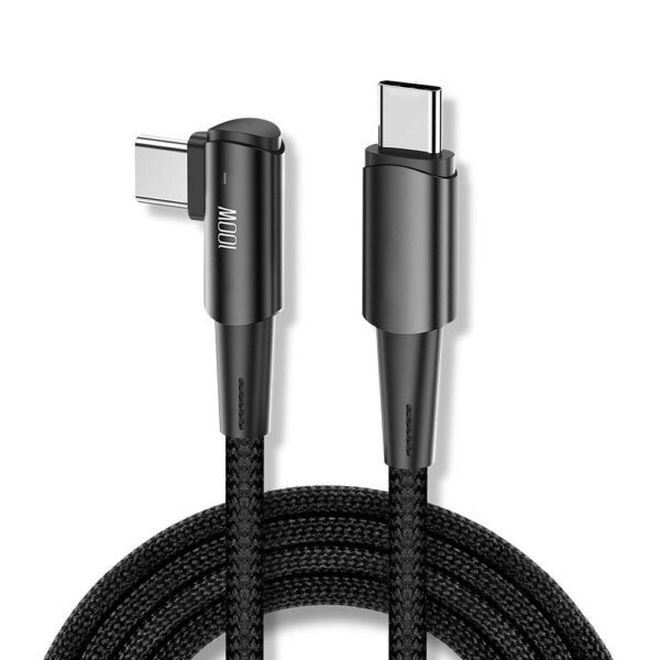 Cabo USB-C 1Life 90º 100W 2m Preto