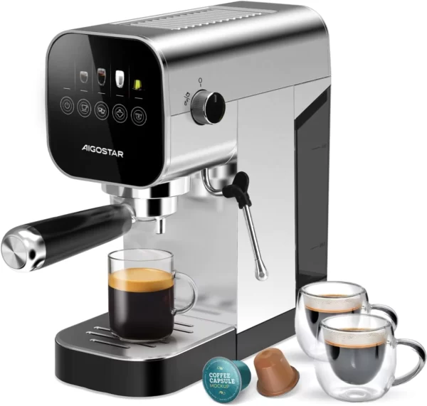 Máquina de Café Expresso e Capsulas 1350W AIGOSTAR Barista