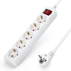 Bloco AIGOSTAR Power Strip 5 Tomadas 5M Branco