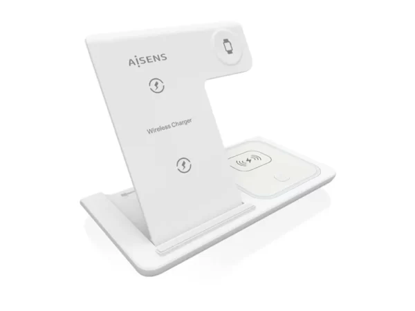 Carregador Wireless Aisens 3-em-1 15W Branco