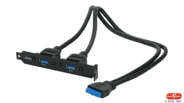 Controladora AKASA Bracket 2 Portas USB 3.0 interno / 2xUSB