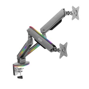 Suporte de Monitor ALPHA GAMER Navi Heavy-Duty Dual Monitor RGB