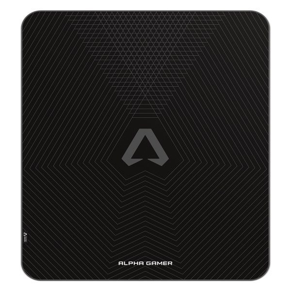 Tapete de Cadeira ALPHA GAMER Kadran Grid Preto/Cinzento