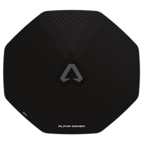 Tapete de Cadeira ALPHA GAMER Octan Grid Preto/Cinzento