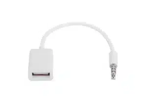 Adaptador Jack 3.5mm Macho > USB Fêmea Branco