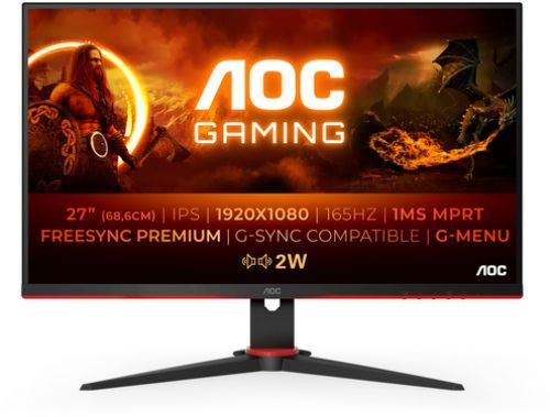 MONITOR AOC Gaming 27" 27G2SPAE/BK IPS FHD 165Hz 1ms FreeSync / G-SYNC