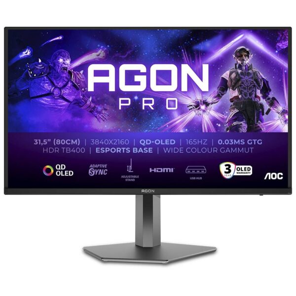 Monitor AOC 32" AG326UD QD-OLED UHD 165Hz 0,3ms