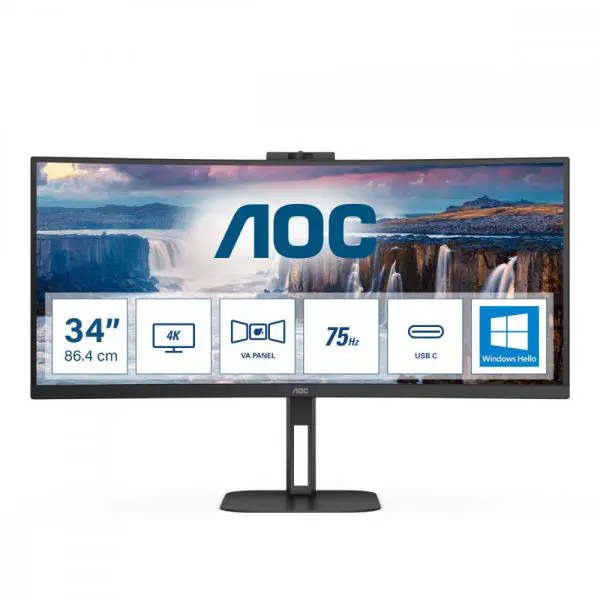 Monitor AOC CU34V5CW/BK 34" VA 3440 x 1440 100Hz