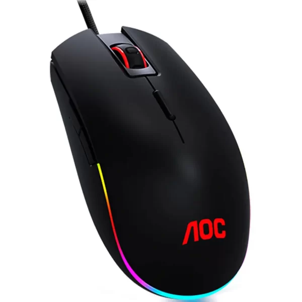 Rato AOC Gaming GM500 5000DPI RGB Preto