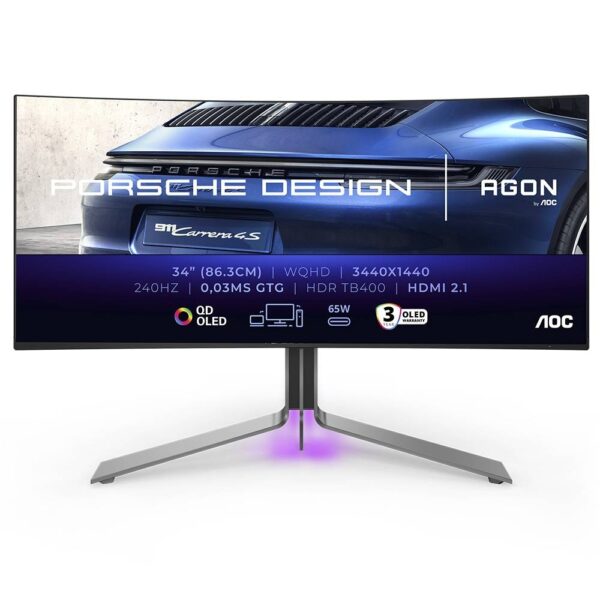 Monitor AOC 34" PD34 VA UWQHD 240Hz 0,03ms Monitor AOC 34" PD34 VA UWQHD 240Hz 0,03ms
