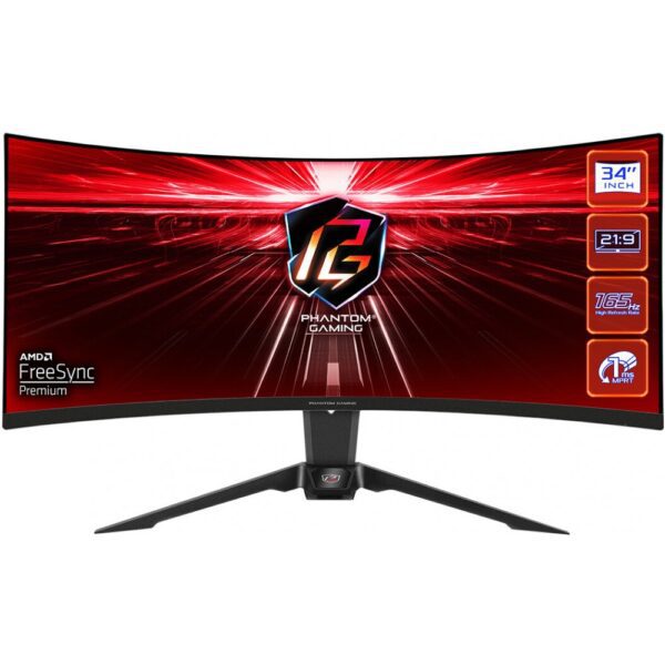 Monitor ASROCK PG34WQ15R2B 34" VA QHD 2K 165Hz 1ms FreeSync Curvo