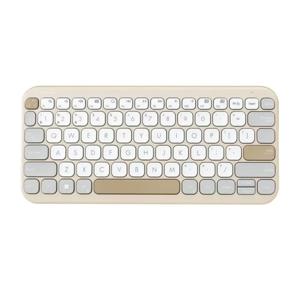 Teclado Asus Marshmallow Keyboard KW100 Wireless Bluetooth PT Oat Milk (Bege)