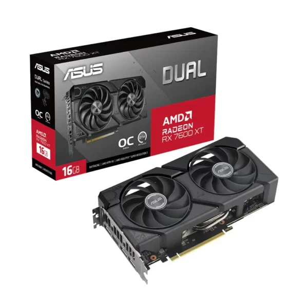 Placa Gráfica ASUS Radeon RX 7600 XT DUAL OC 16GB Placa Gráfica ASUS Radeon RX 7600 XT DUAL OC 16GB