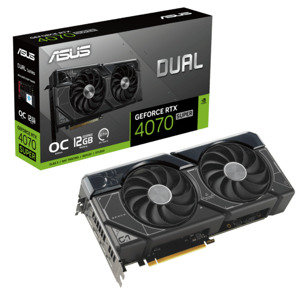 PLACA GRÁFICA ASUS GeForce RTX 4070 SUPER DUAL OC 12GB GDDR6X