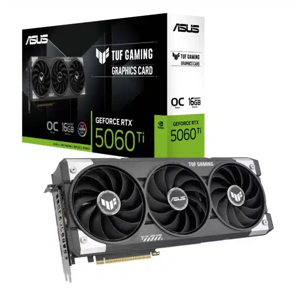 PLACA GRÁFICA ASUS GeForce RTX 5060 TI TUF GAMING OC 16GB GDDR7 PLACA GRÁFICA ASUS GeForce RTX 5060 TI TUF GAMING OC 16GB GDDR7