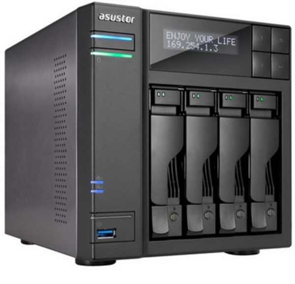 NAS ASUSTOR 4 baías P/ HDD 3.5 - AS6204T