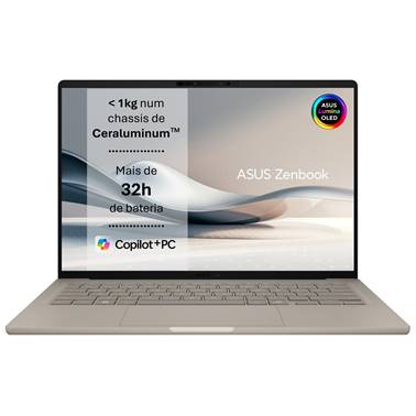 Portátil ASUS Zenbook A14 UX3407QA-X1PBOHDGP1 14" OLED Snapdragon X1 26-100 32GB 1TB SSD Windows 11 Pro
