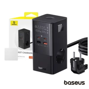 Estação de Carregador BASEUS 2x Schuko 2x USB-A 2x USB-C 100W