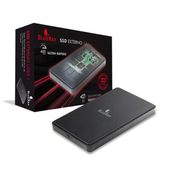 SSD Externo BLUERAY 480GB X7 USB 3.1 - X7-480 SSD Externo BLUERAY 480GB X7 USB 3.1 - X7-480