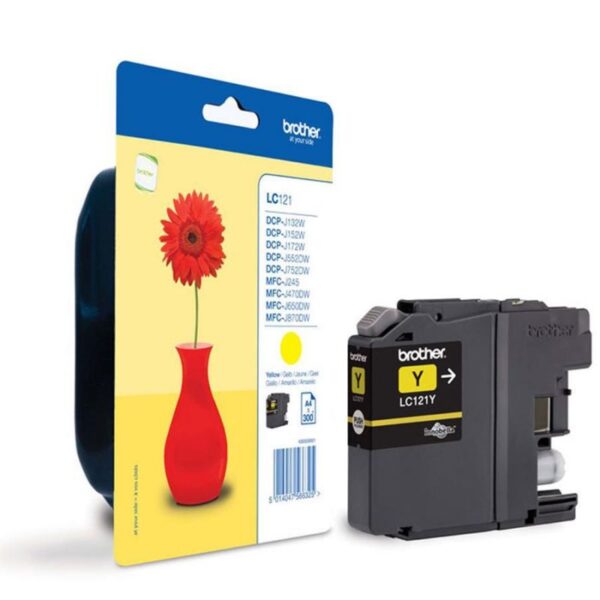 Tinteiro BROTHER LC121 Amarelo