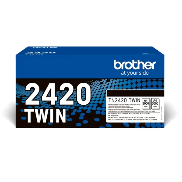 Toner BROTHER Preto Duplo - TN2420TWIN