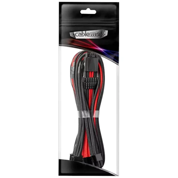 Cabo CableMod C-Series Pro ModMesh 12VHPWR 3x PCI-e para Asus/Seasonic 60cm Carbono Vermelho