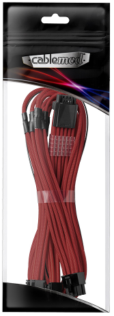 Cabo CableMod C-Series Pro ModMesh 12VHPWR 3x PCI-e para Corsair 60cm Vermelho Escuro
