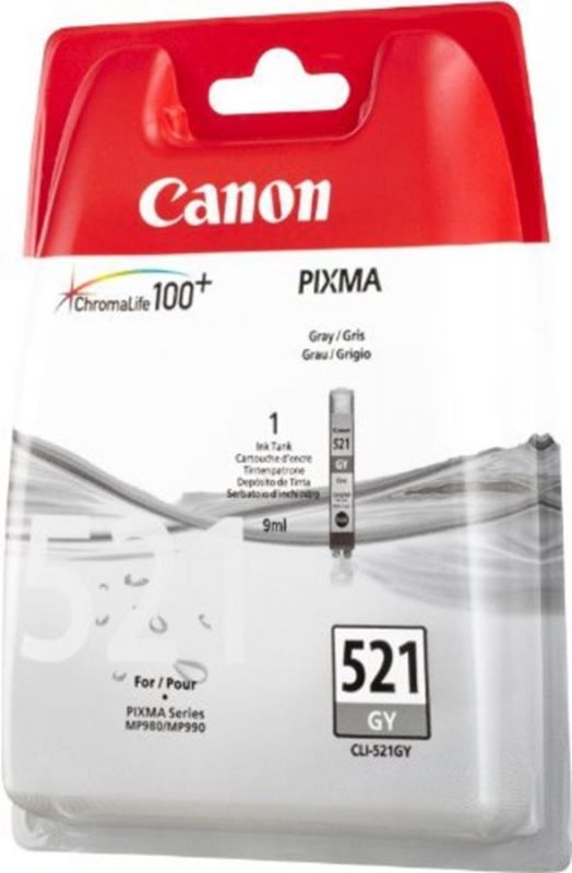 TINTEIRO CANON CLI-521GY Cinza - 2937B008