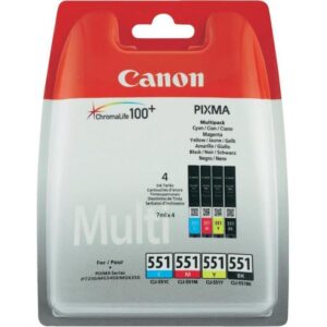 TINTEIRO CANON CLI-551 C/M/Y/BK  Multi Pack 4 Cores - 6509B0