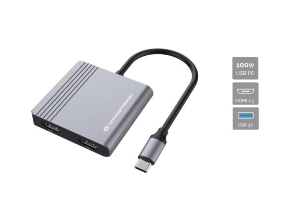 HUB CONCEPTRONIC 4in1 USB-C Multiportas 100w