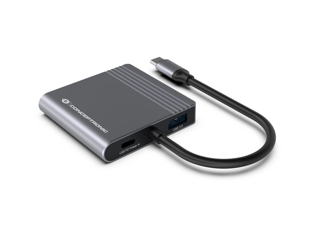 HUB CONCEPTRONIC 4in1 USB-C Multiportas 100w