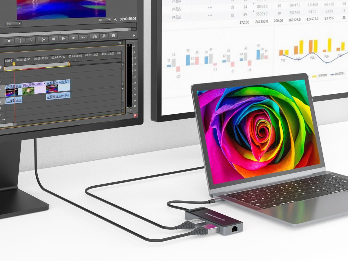 HUB CONCEPTRONIC 7in1 USB-C Multiportas 100w