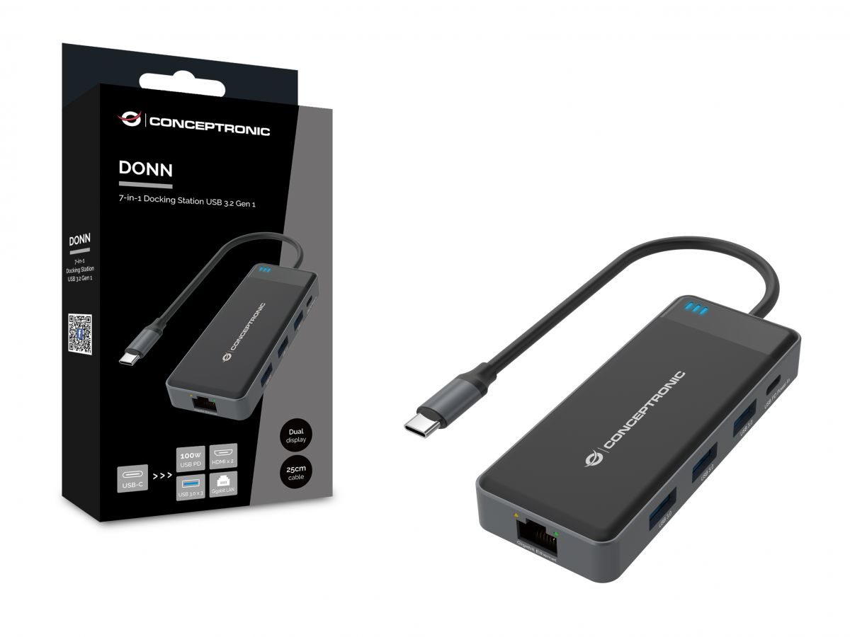 HUB CONCEPTRONIC 7in1 USB-C Multiportas 100w