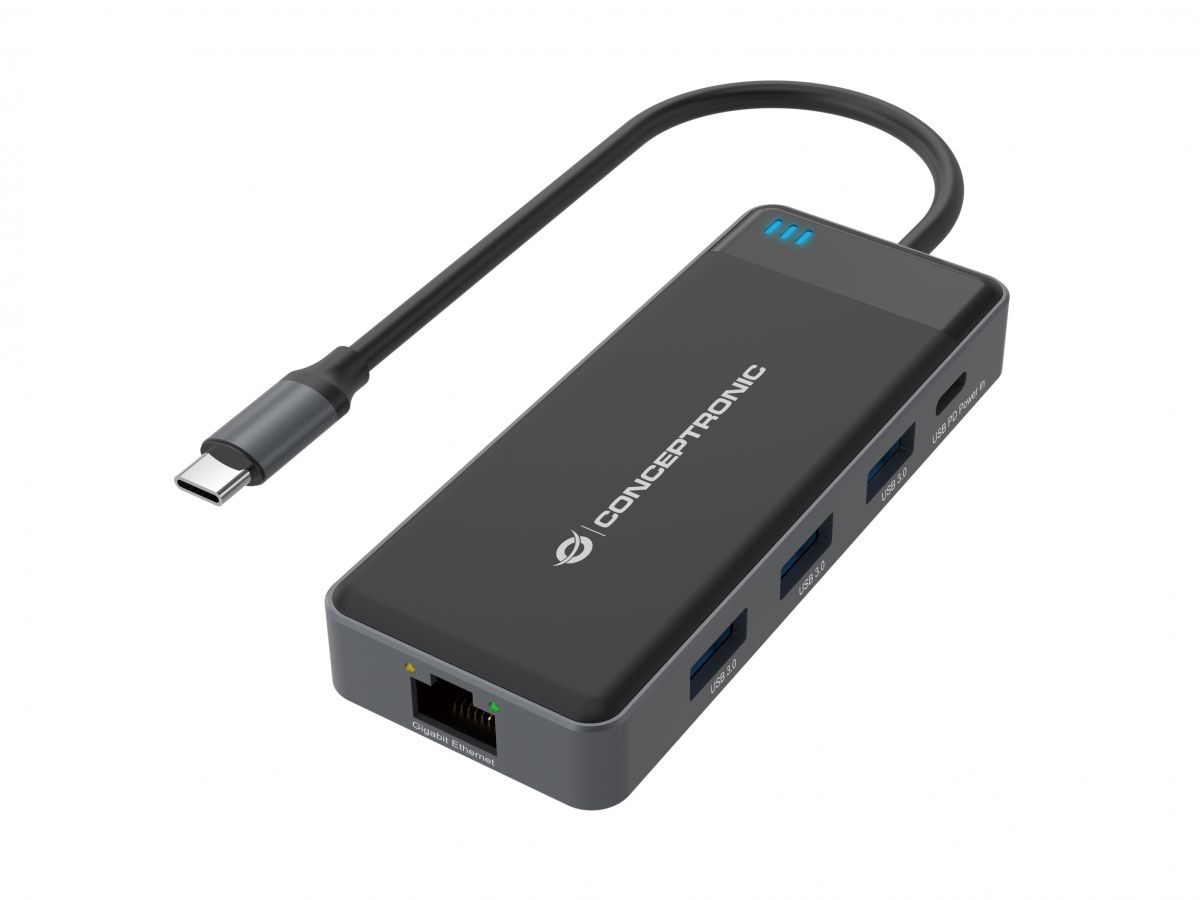 HUB CONCEPTRONIC 7in1 USB-C Multiportas 100w