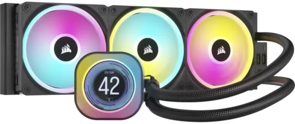 Water Cooler CPU Corsair iCUE LINK H150i LCD 360mm Preto