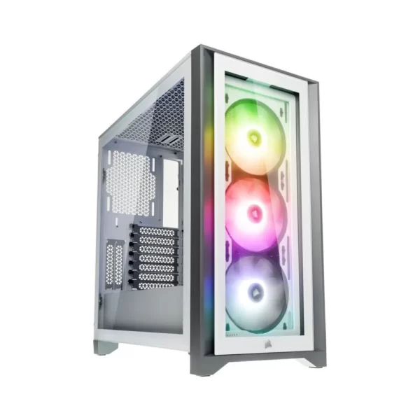 Caixa E-ATX CORSAIR iCUE 4000X RGB Branca Vidro