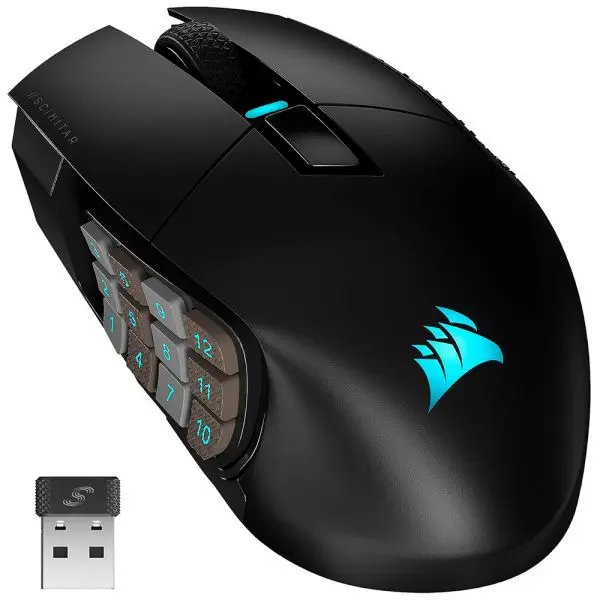 Rato Corsair Scimitar Elite RGB MOBA/MMO Wireless Preto