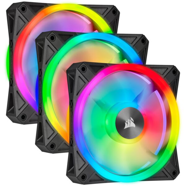 Ventoinha CORSAIR iCUE QL120 1500RPM 120mm RGB Triple Pack