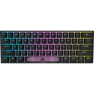 Teclado Mecânico CORSAIR K65 60% RGB Gaming Red Switch PT Preto