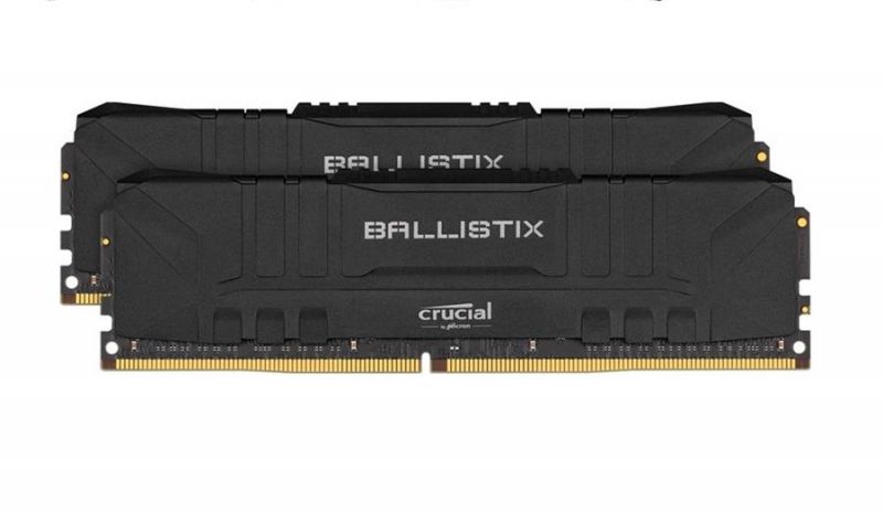 MEMÓRIA CRUCIAL Ballistix 16GB 2X8GB DDR4 3200MHz CL16 Preto - nanoChip