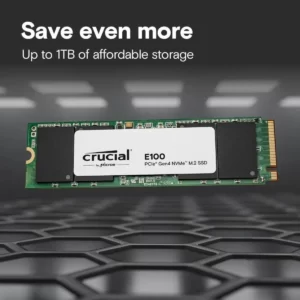 SSD CRUCIAL E100 480GB M.2 NVMe PCIe - CT480E100SSD8