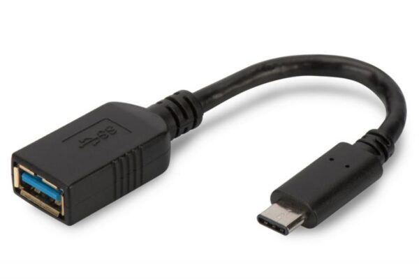 Cabo OTG DIGITUS USB-C Macho > USB 3.0 Fêmea 15cm - nanoChip
