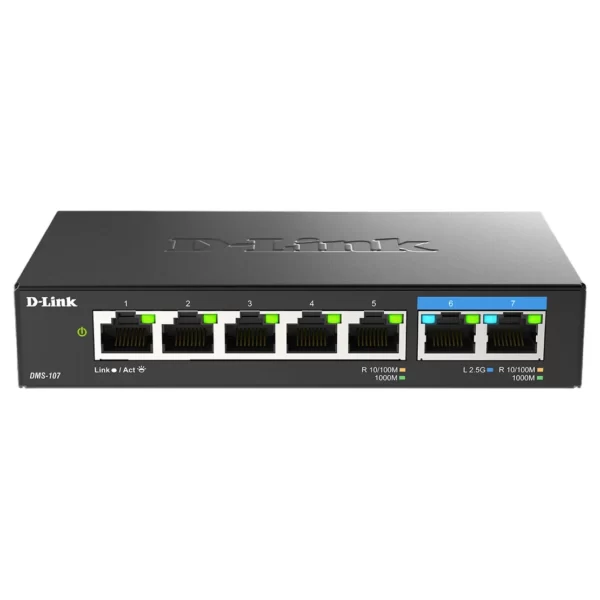 Switch D-Link 5 portas Gigabit Metal - DMS-107 Switch D-Link 5 portas Gigabit Metal - DMS-107