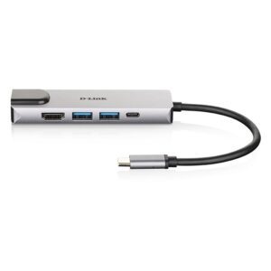 Hub D-LINK USB-C p/ 2 USB 3.0 + 1 HDMI + 1 Ethernet Gigabit