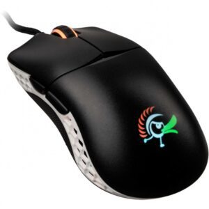 Rato DUCKY Feather ARGB Gaming Mouse Huano Switches Preto/Branco