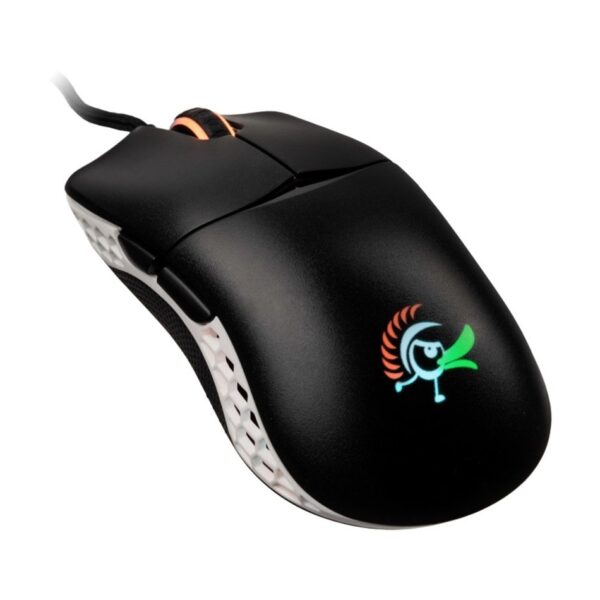 Rato DUCKY Feather ARGB Gaming Mouse Omron Switches Preto/Branco