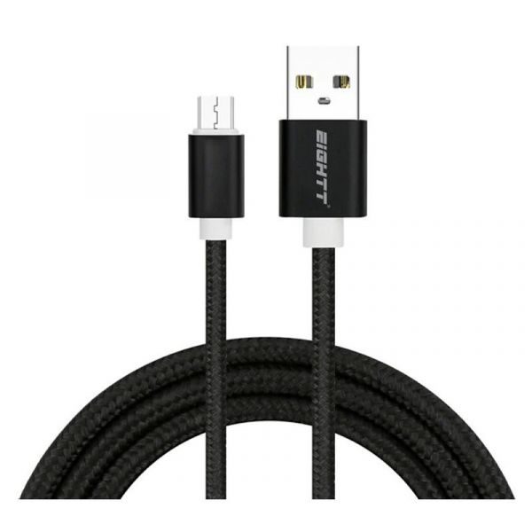 Cabo EIGHTT Micro USB Macho / USB 2.0 A Macho 1m Preto